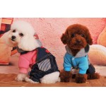 Becky®秋冬犬服デニムストラップセーターセット