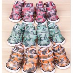 Becky®ジャングルカモフラージュペット靴 ベルクロ犬シューズ