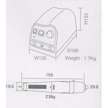 SAESHIN® Strong206-103Lデンタルラボ用マイクロモーター