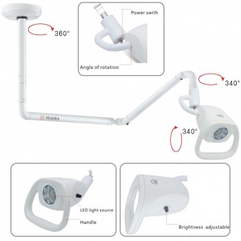 KWS KD-2021W-2 21W歯科用天井取付けタイプ 外科用検査ライト 7個LED 