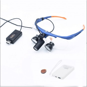 KWS 2.0X-2.5X プライベートカスタマイズ ENT歯科手術TTL医療拡大鏡FD-504G-3 ヘッドライト付き