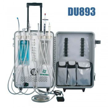 Dynamic® DU893 歯科用ポータブル診療ユニット エアーコンプレッサー+LED光重合器+ 超音波スケーラー付き