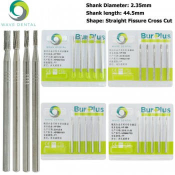10Pcs HP 559 560 562 563 歯科用カーバイドバー ストレートフィッシャークロスカットバー