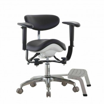 Qiyuan SDS-PB1 歯科用サドルチェア 歯科医鞍馬チェア フットベース付き