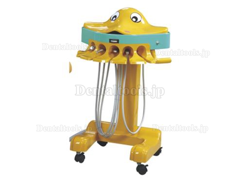A8000-IB 小児用恐竜歯科チェア キッズデンタルユニット (笑顔の猫サイドボックス付き)