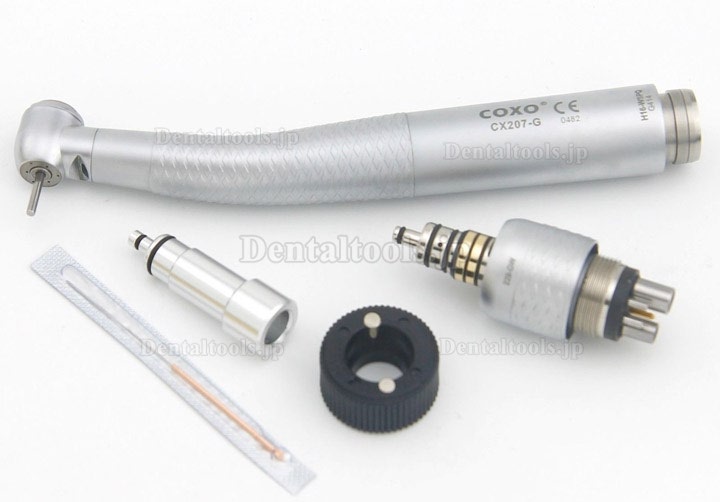 COXO®CX207-GW-SP歯科用ライト付き高速タービン(W&Hと互換、標準ヘッド、カップリング付き)