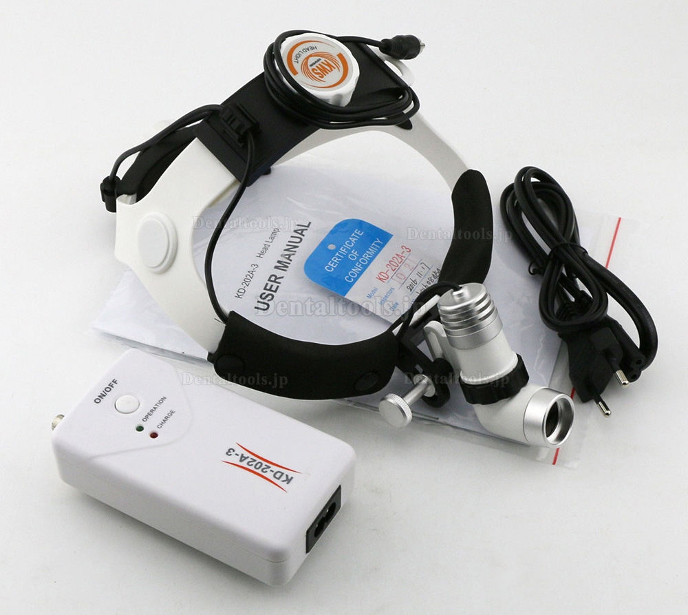 歯科用LEDヘッドライト医療用ヘッドライトランプ 3W KD-202A-3 CE