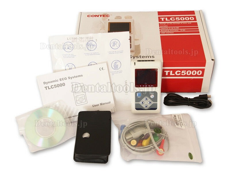 CONTEC TLC5000 ポータブル心電計 12リード心電図ECGモニター